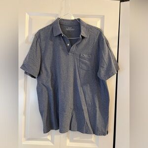 Vineyard Vines Men's Blue Striped Polo Shirt